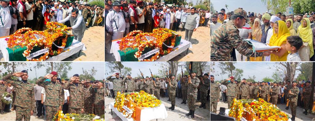 Martyr Naib Subedar Kulwant Singh was given a final farewell with full military honors